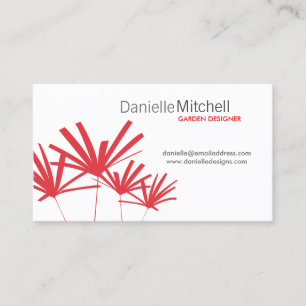 Chic Red Palms Business Card