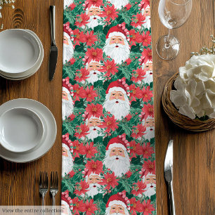 Chic red pink preppy Christmas table runner gift