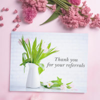 Chic Referral Thank You Tulip Flowers Business