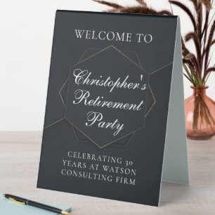 Chic Retirement Party Personalised Welcome