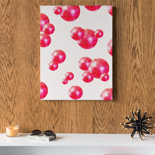 Chic Retro Bold Disco Balls Pink and Orange Poster