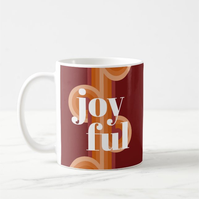 Chic Retro Funky Abstract Waves Art Pattern Coffee Mug (Left)