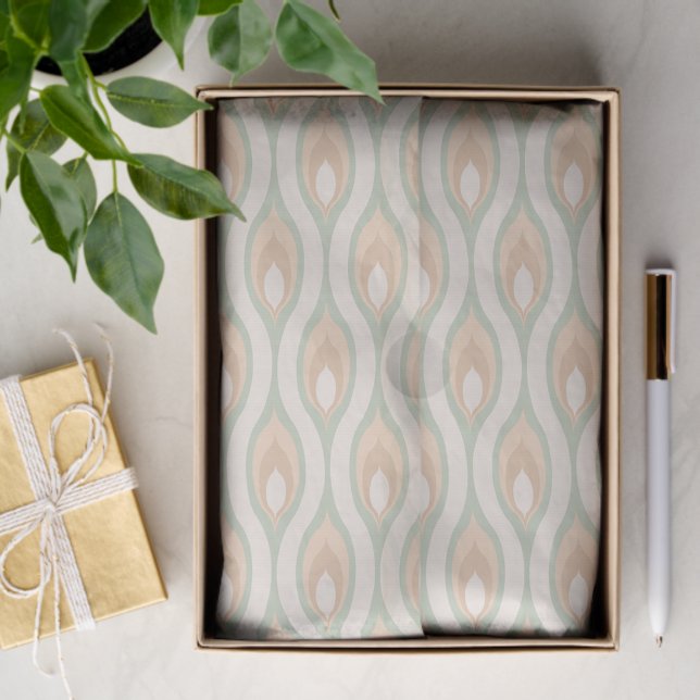 Chic Retro Funky Abstract Waves Art Pattern Tissue Paper (Creator Uploaded)