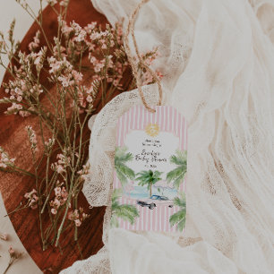 Chic Retro Palm Springs Baby Shower  Gift Tags