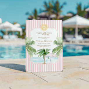 Chic Retro Palm Springs Baby Shower Invitation