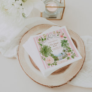 Chic Retro Palm Springs Baby Shower Napkin