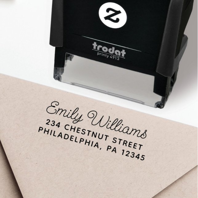Chic Return Address Wedding Self-Inking Stamp (Creator Uploaded)