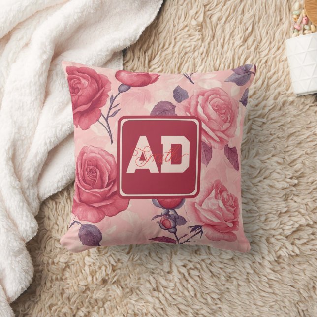 Chic Romantic  Rose Keepsake Pillow (Blanket)