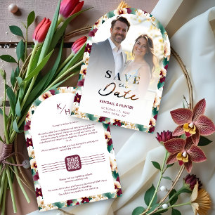 Chic Romantic Sheer Design Delicate Die-Cut Save The Date