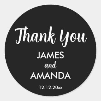 Chic Romantic Wedding "Thank You" Favour Label
