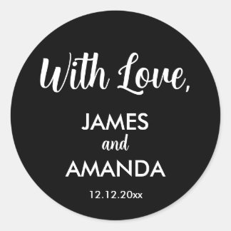 Chic Romantic Wedding "With Love" Favour Label