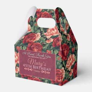 Chic Rose Birthday Favour Box For Sweet Treats