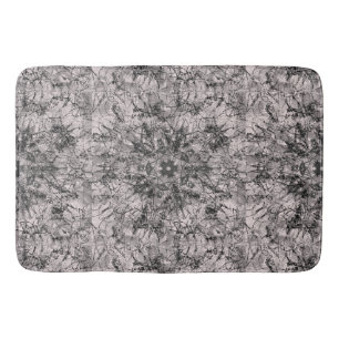 Chic Rose Gold and Black Mandala Drawing Bath Mat