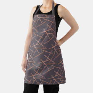 Chic Rose Gold Bobby Pins Hair Stylist Salon Grey Apron