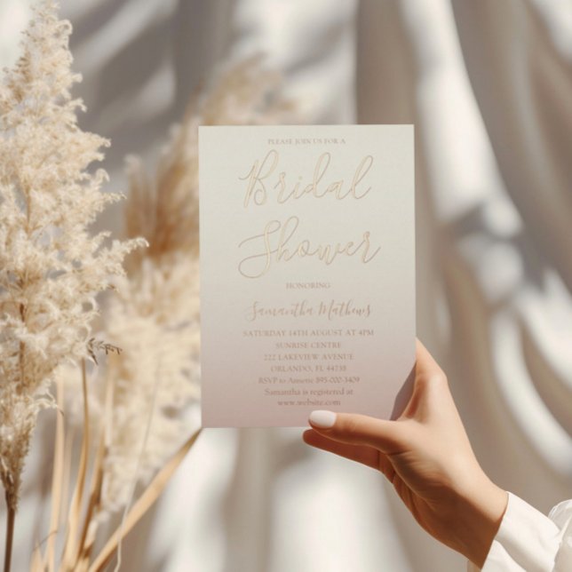 Chic Rose gold Calligraphy Bridal Shower (Creator Uploaded)