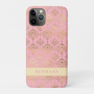 Chic Rose Gold Damask iPhone 11 Pro Case