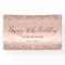 Chic Rose Gold Glitter Happy 40th Birthday Script 