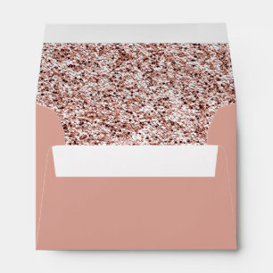 Chic Rose Gold & Glitter Party Envelope