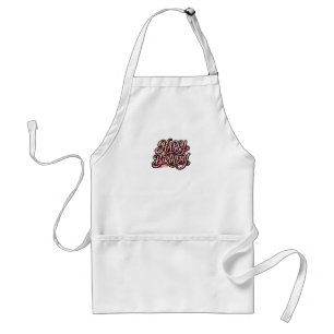 Chic Rose Gold Happy Birthday Glitter Typography Standard Apron
