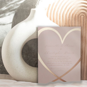 Chic Rose Gold Heart Wedding