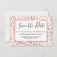 Chic Rose Gold Leopard Cheetah Animal Print