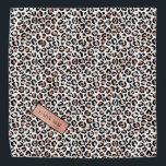 Chic Rose Gold Leopard Pattern Personalised Bandana<br><div class="desc">Show how much you love animals with this cute rose gold leopard print patterned bandanna. Personalise it with your pet's name in the rose gold nameplate. Bet your pet will look adorable wearing it!</div>