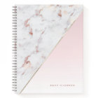 Chic Rose Gold Marble Blush Personalised