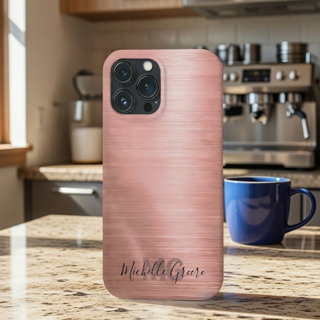 Chic Rose Gold Metallic Phone Case (Creator Uploaded)