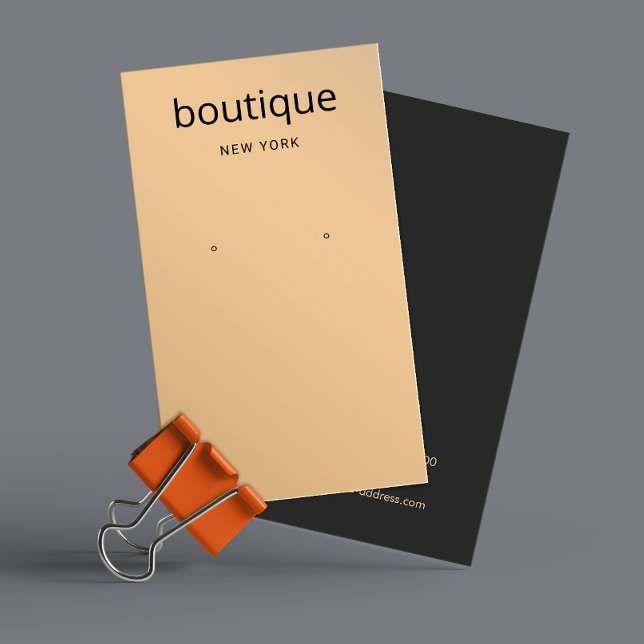 Chic Rose Gold  Modern Long Earring Display Card (Creator Uploaded)