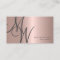 Chic Rose Gold Monogram Script Initials Stylist