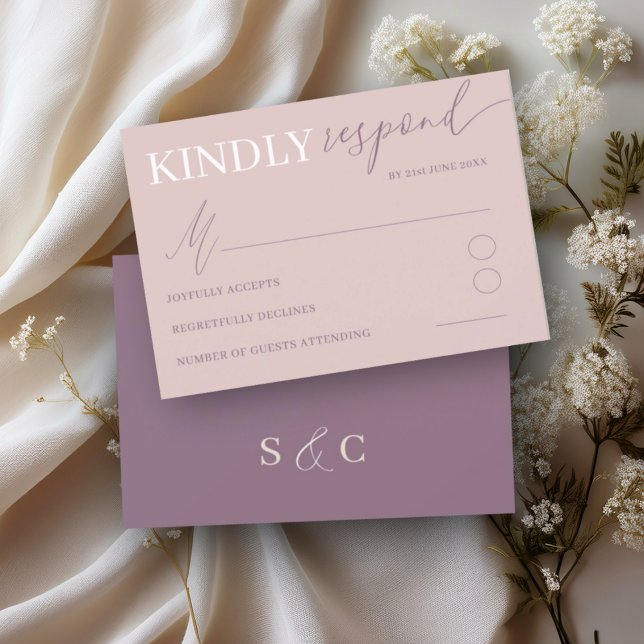 Chic Rose Gold RSVP Calligraphy Wedding (Creator Uploaded)