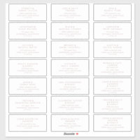 Chic Rose Gold Wedding Guest Address Labels