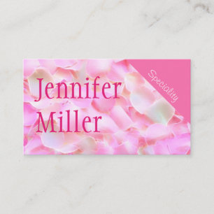 Chic rose light business card