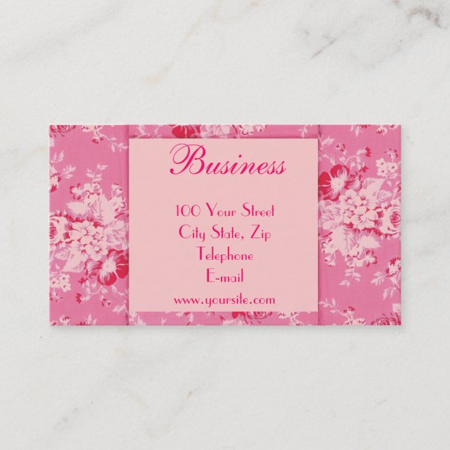 Chic Roses Business Card 1 (Front)