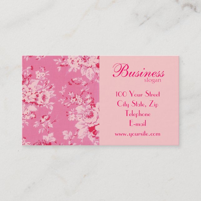 Chic Roses Business Card 3 (Front)