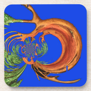Chic Round Hakuna Matata Navy Blue collection Coaster