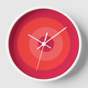 Chic Round Red Wall Clock