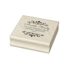 Chic Round Return Address Rubber Stamp