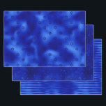 Chic Royal Blue Foil Hanukkah Wrapping Paper Sheet<br><div class="desc">These 3 chic and elegant royal blue foil look papers are stunning!  Your Hanukkah packages will look beautiful when wrapped!</div>