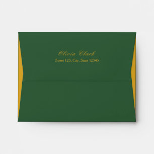 Chic Sage Green and Gold Elegant Wedding Envelope