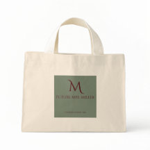 Chic Sage Green Coquette Monogram Future Mrs