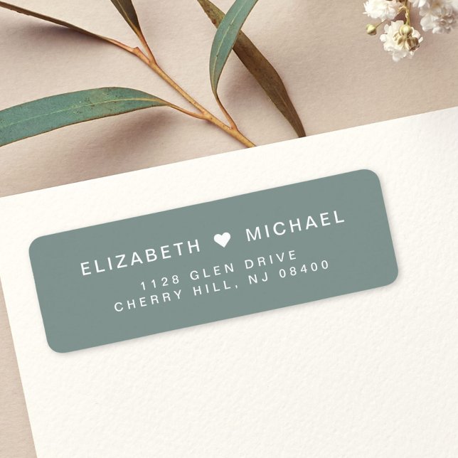 Chic Sage Green Wedding Return Address Label (Creator Uploaded)