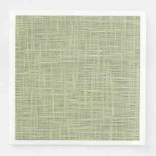 Chic Sage Herb Green Faux Jute Fabric Pattern Napkin