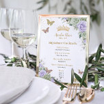 Chic Sage Purple Floral Quinceanera Bar Drink Menu Photo Print<br><div class="desc">Personalise this chic Quinceañera / birthday party menu sign easily and quickly, simply press the Edit Using Design Tools button to further re-arrange and format the style and placement of the text. Featuring gorgeous sage green, purple lavender floral and gold accents. All text is editable! Great for Quinceañera, sweet 16,...</div>