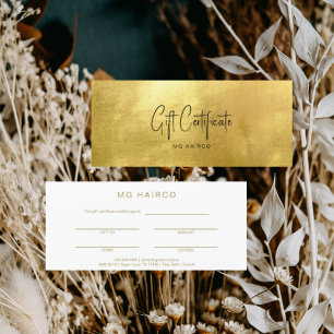 Chic Salon Gold & White Gift Certificate