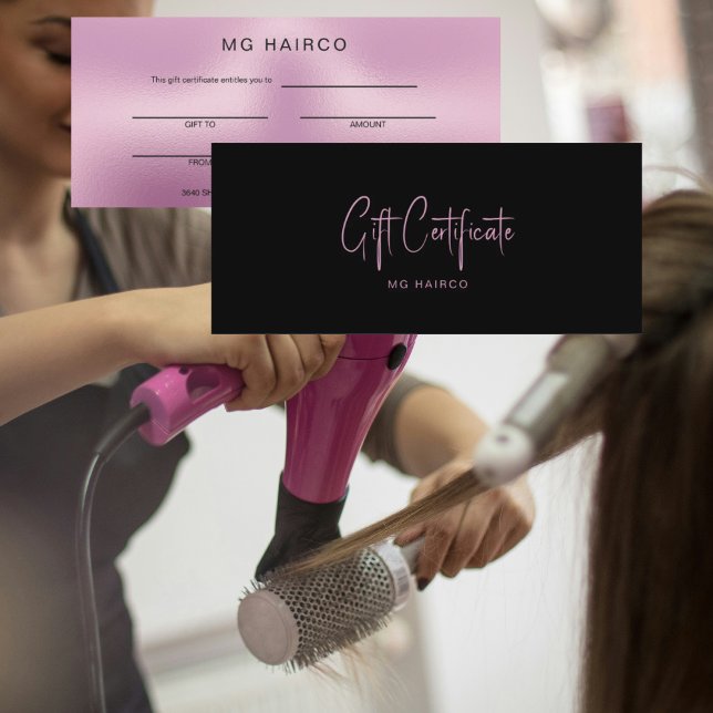 Chic Salon Metallic Pink Gift Certificate  (Creator Uploaded)