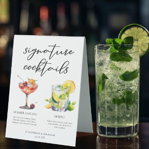 Chic Sangria Mojito Signature Cocktails Menu