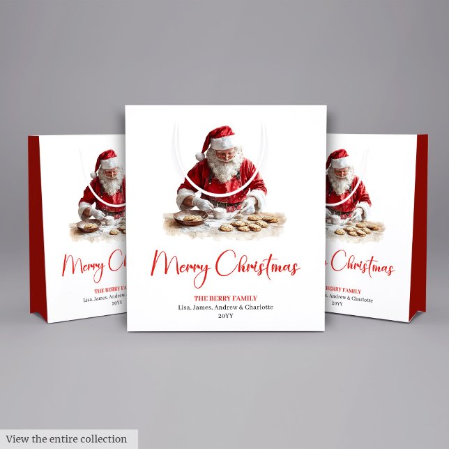 Chic Santa Claus Trendy Editable Christmas Bags (Chic Santa Claus Trendy Editable Christmas Gift Bag)