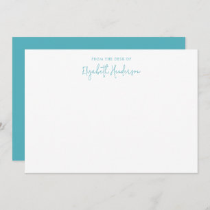 Chic Sapphire Blue Script Card
