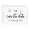 Chic Script Black And White Wedding Save The Date